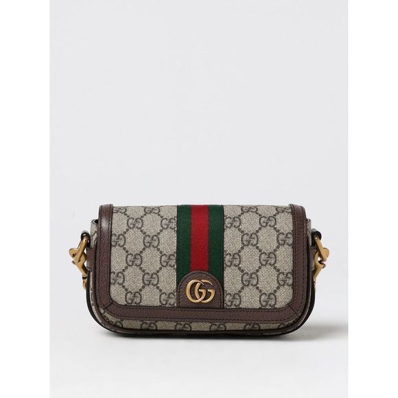 Gucci Handbags - Gucci Ophidia Super Mini Shoulder Bag Beige